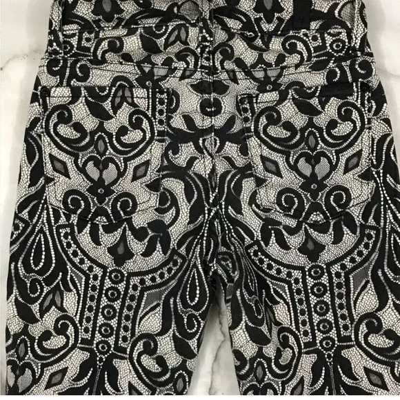 7 for all mankind lace print skinny jeans - Picture 5 of 7
